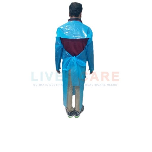Plastic Isolation Gown with Thumbhole